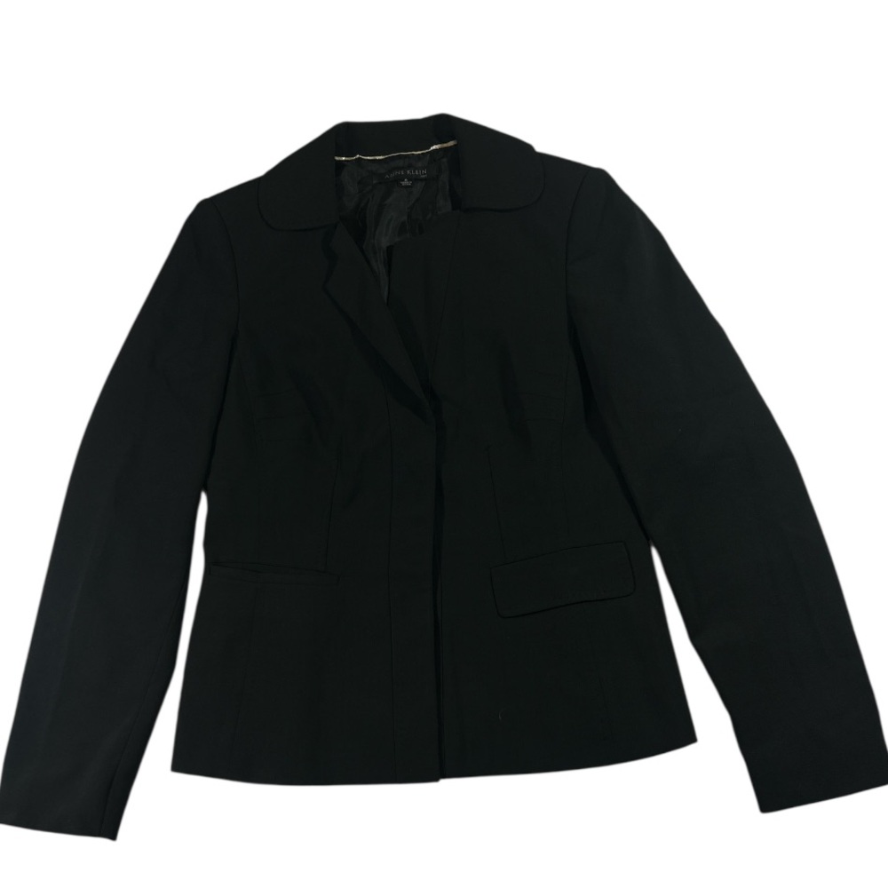 Anne Klein‎ Pleated Back Tailored Blazer - Hidden Button Luxury - Size 4